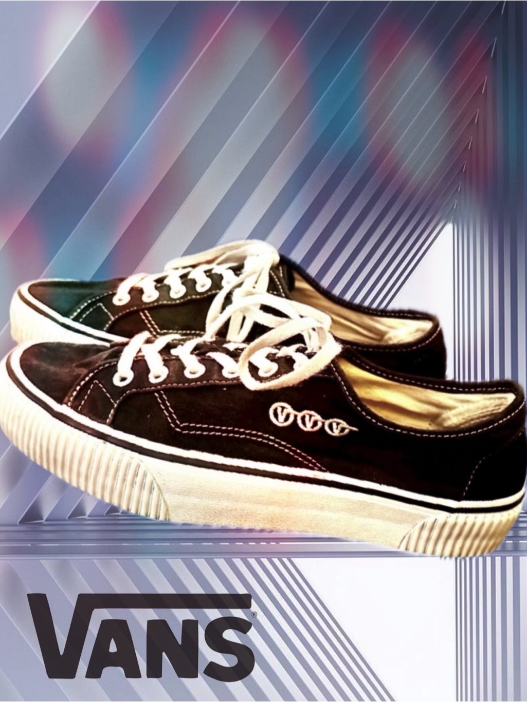 Vans Men's Black And White Sneakers